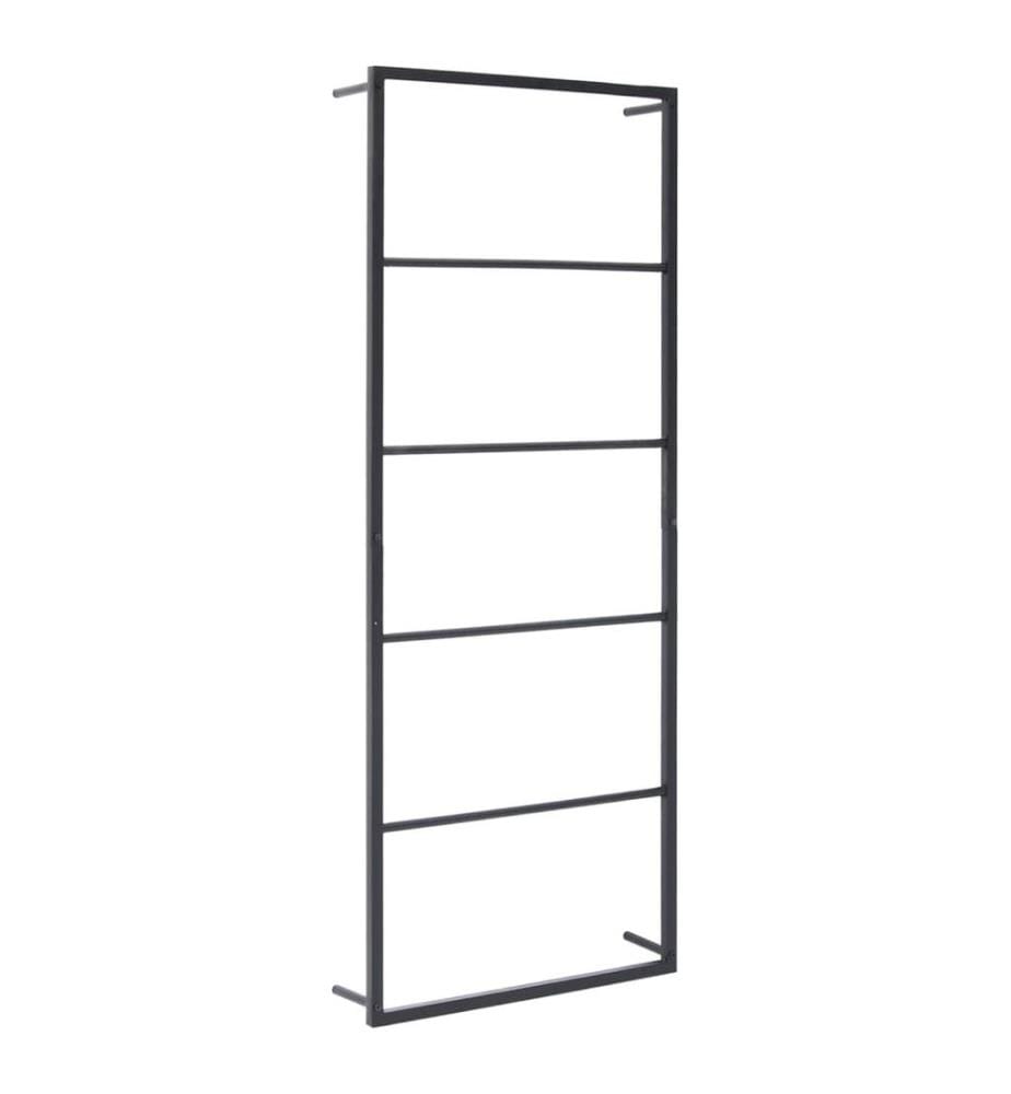 Porte-serviette Noir 45x10x115 cm Acier