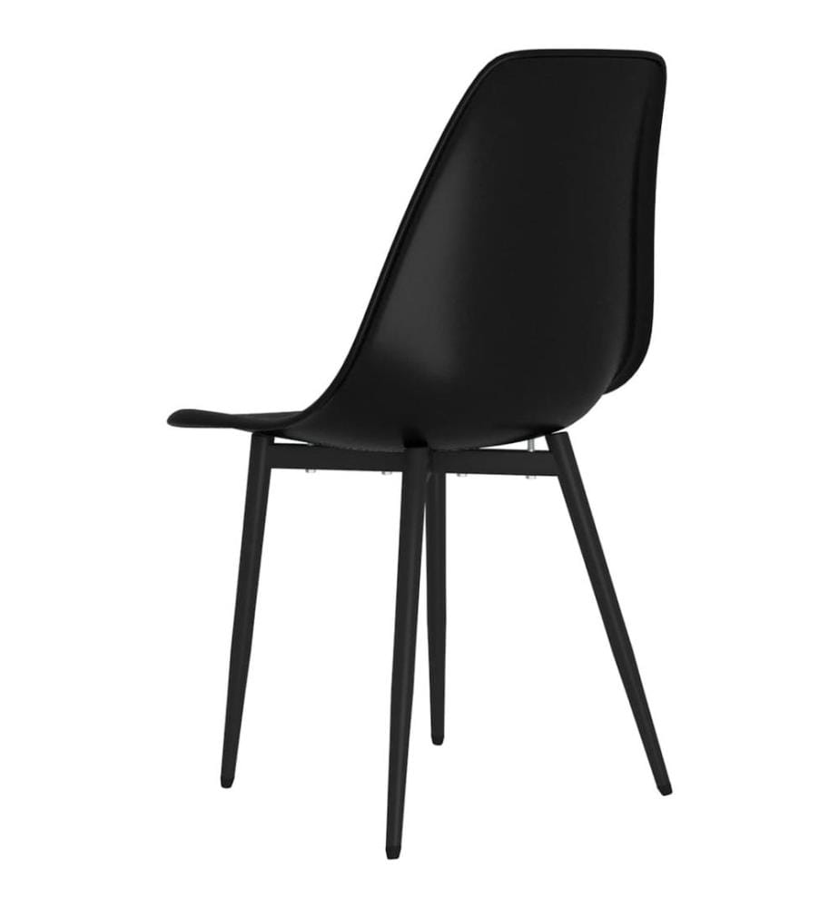 Esszimmerstühle 2 Stk. Schwarz PP
