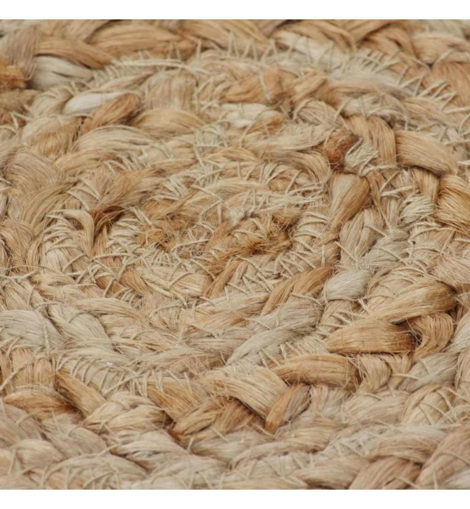 Teppich Geflochten Jute 180 cm Rund