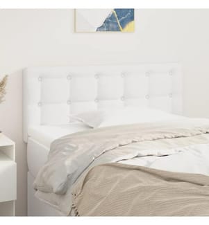 Kopfteil Weiss 90x5x78/88 cm Kunstleder