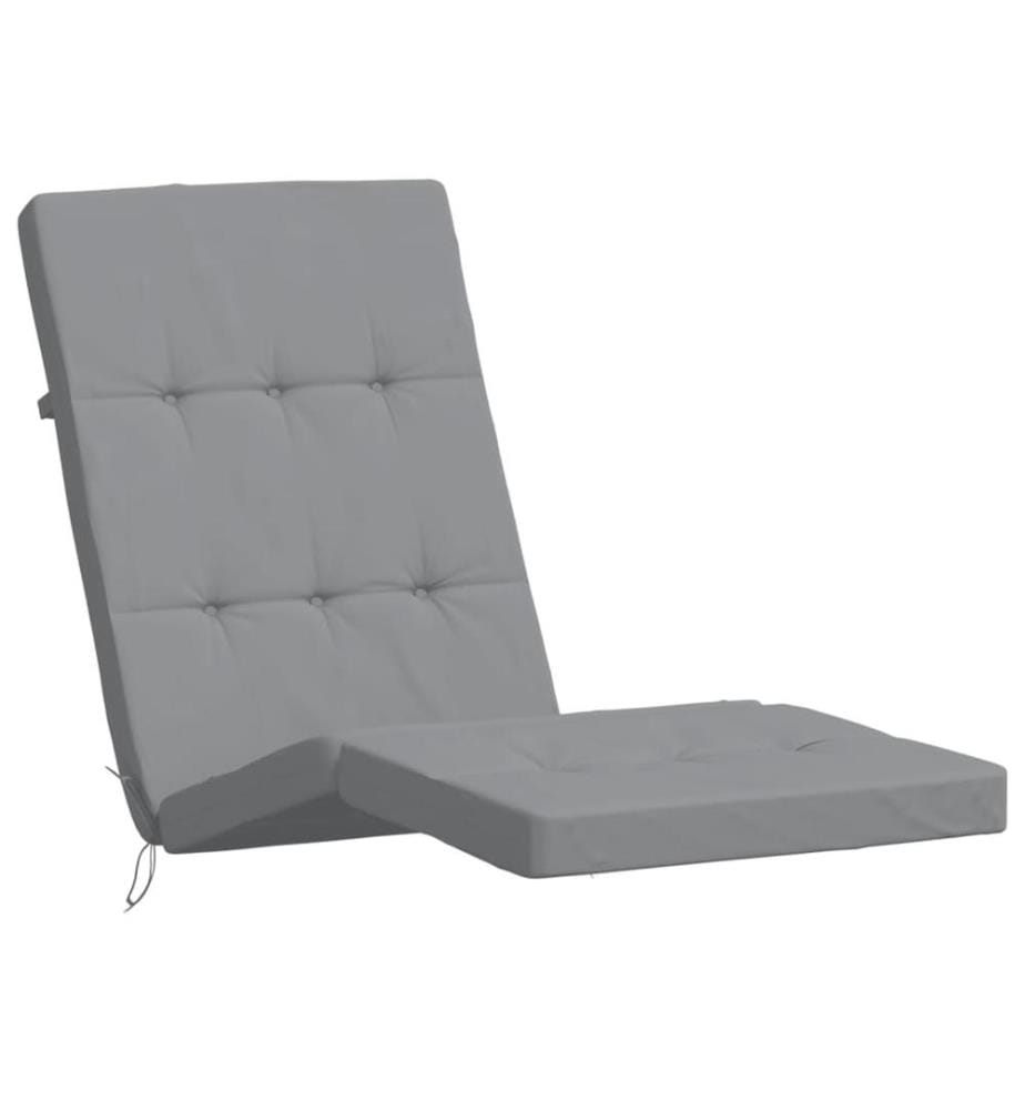Liegestuhl-Auflagen 2 Stk. Grau Oxford-Gewebe