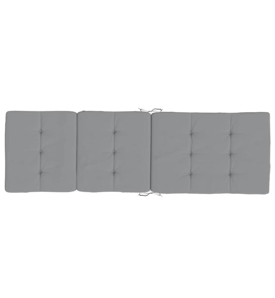 Liegestuhl-Auflagen 2 Stk. Grau Oxford-Gewebe