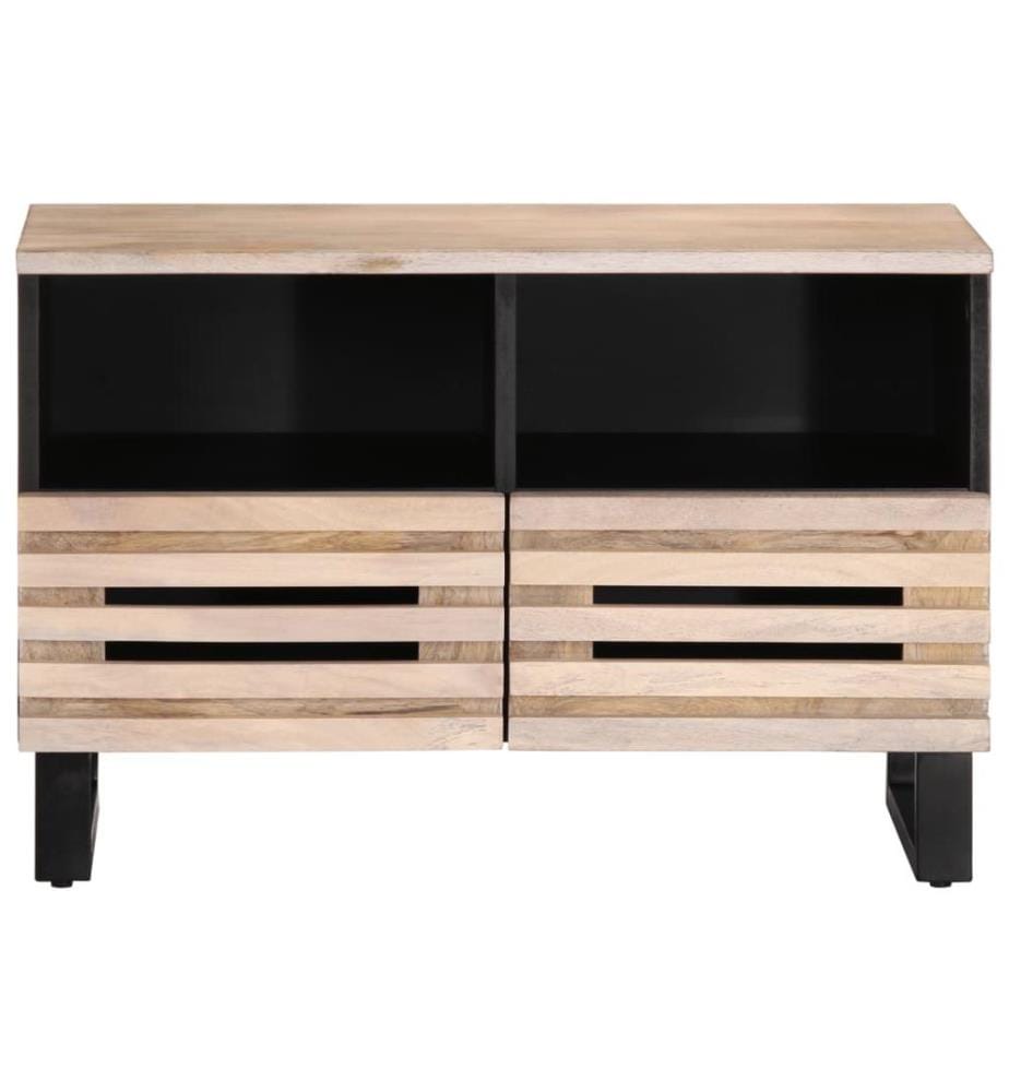 TV-Schrank Weiss 70x34x46 cm Massivholz Mango
