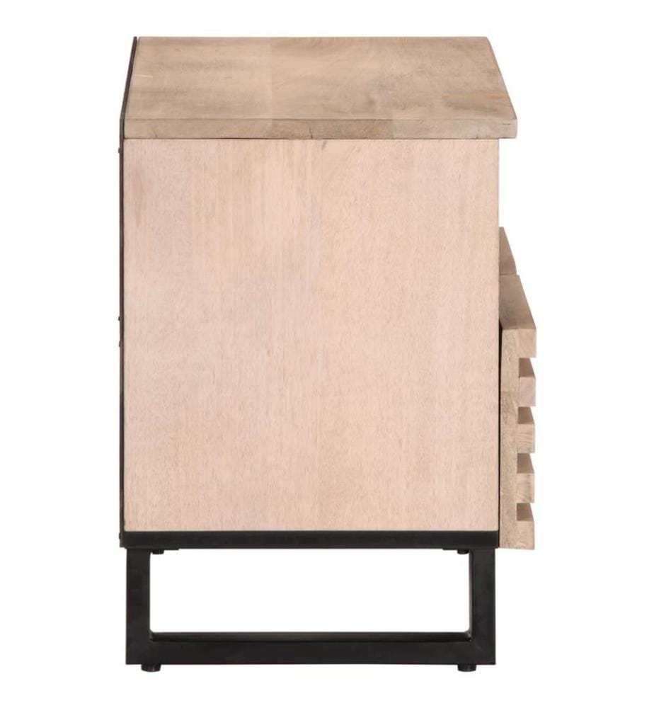 TV-Schrank Weiss 70x34x46 cm Massivholz Mango