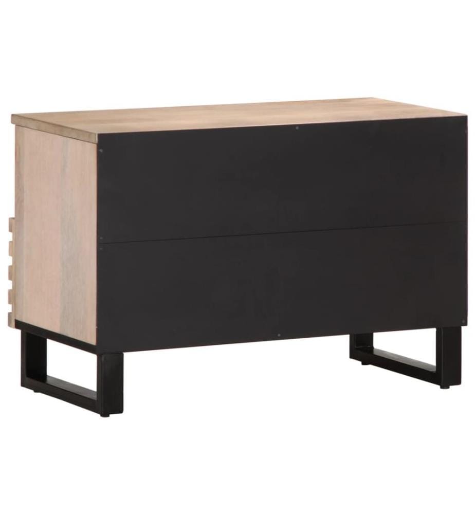 TV-Schrank Weiss 70x34x46 cm Massivholz Mango