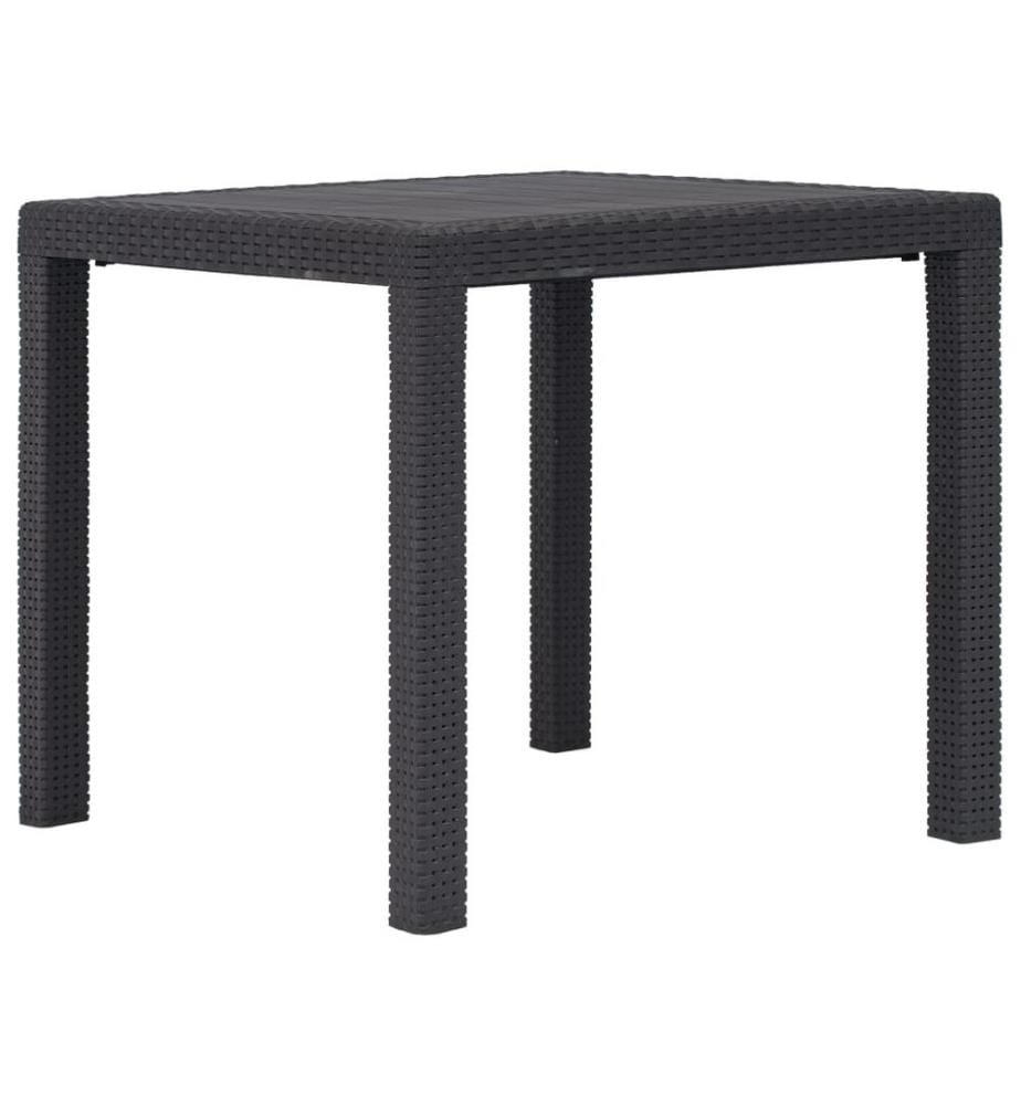 Gartentisch Braun 79x79x72 cm Kunststoff Rattan-Optik