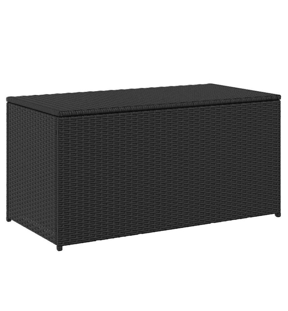 Gartenbox Poly Rattan 100x50x50 cm Schwarz