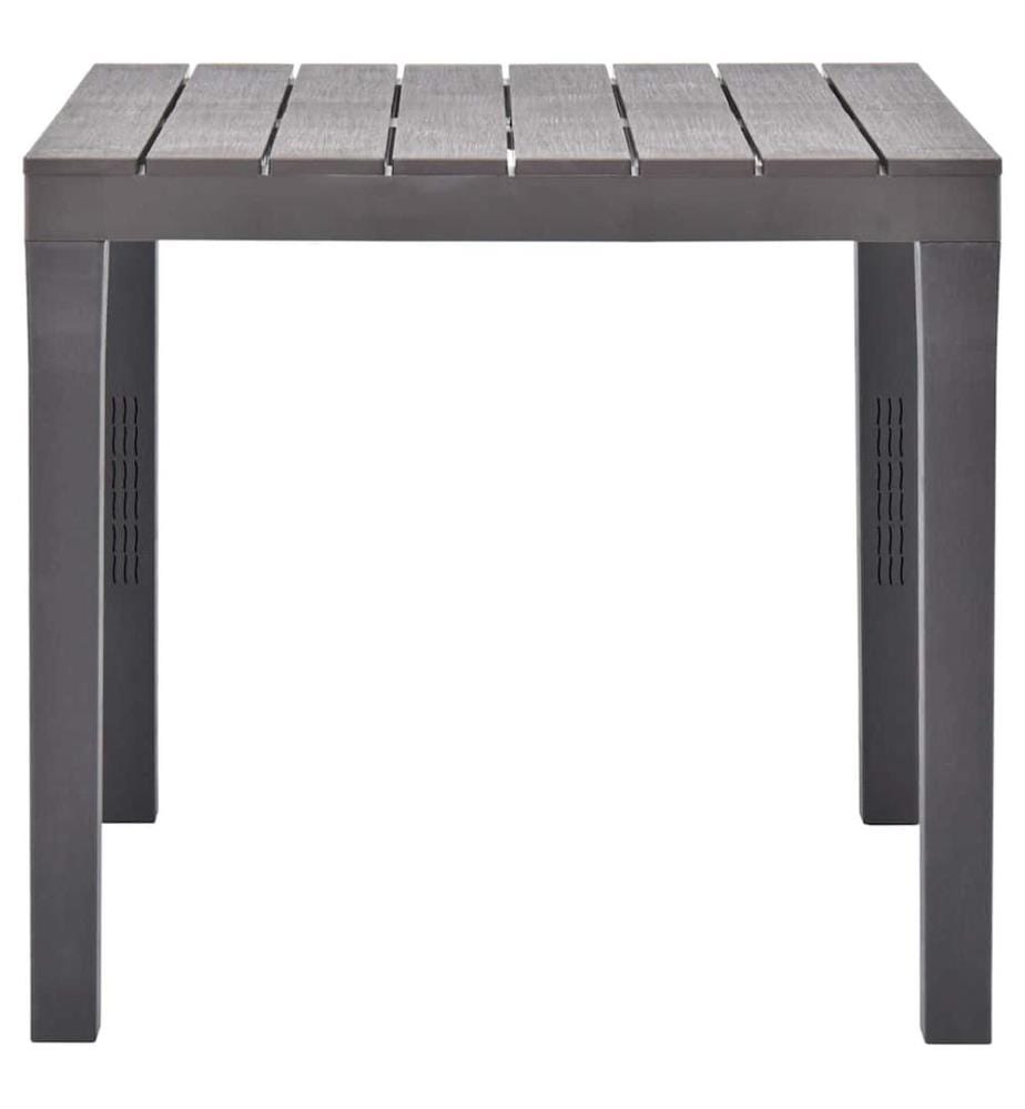 Gartentisch Moccafarben 78 x 78 x 72 cm Kunststoff