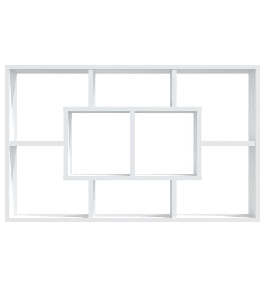 Wandregal Hochglanz-Weiss 85x16x52,5 cm Holzwerkstoff
