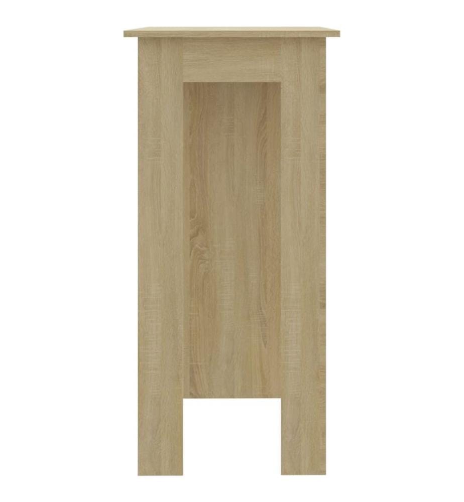 Bartisch mit Regal Sonoma-Eiche 102x50x103,5 cm Holzwerkstoff