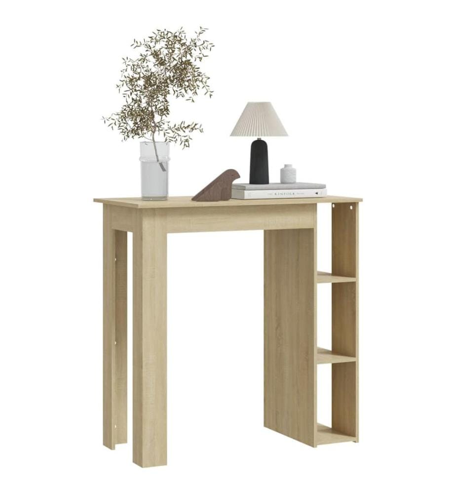Bartisch mit Regal Sonoma-Eiche 102x50x103,5 cm Holzwerkstoff