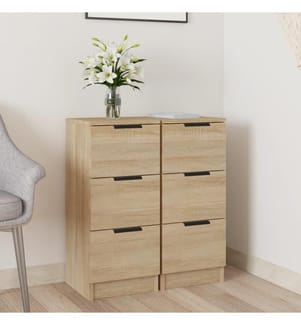 Sideboards 2 Stk. Sonoma-Eiche 30x30x70 cm Holzwerkstoff