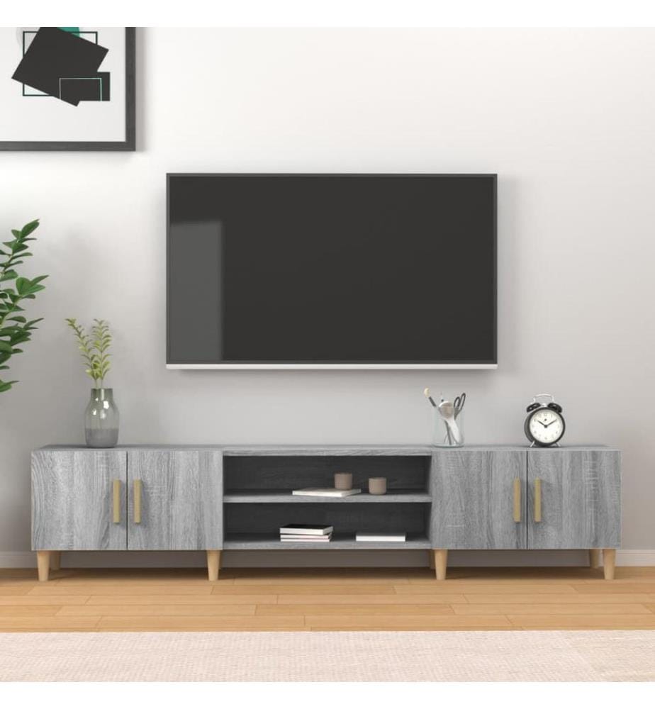 TV-Schrank Grau Sonoma 180x31,5x40 cm Holzwerkstoff