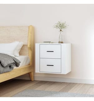 Wand-Nachttisch Weiss 50x36x47 cm