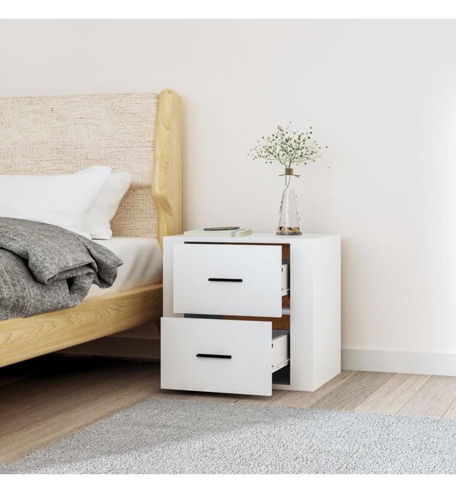Wand-Nachttisch Weiss 50x36x47 cm