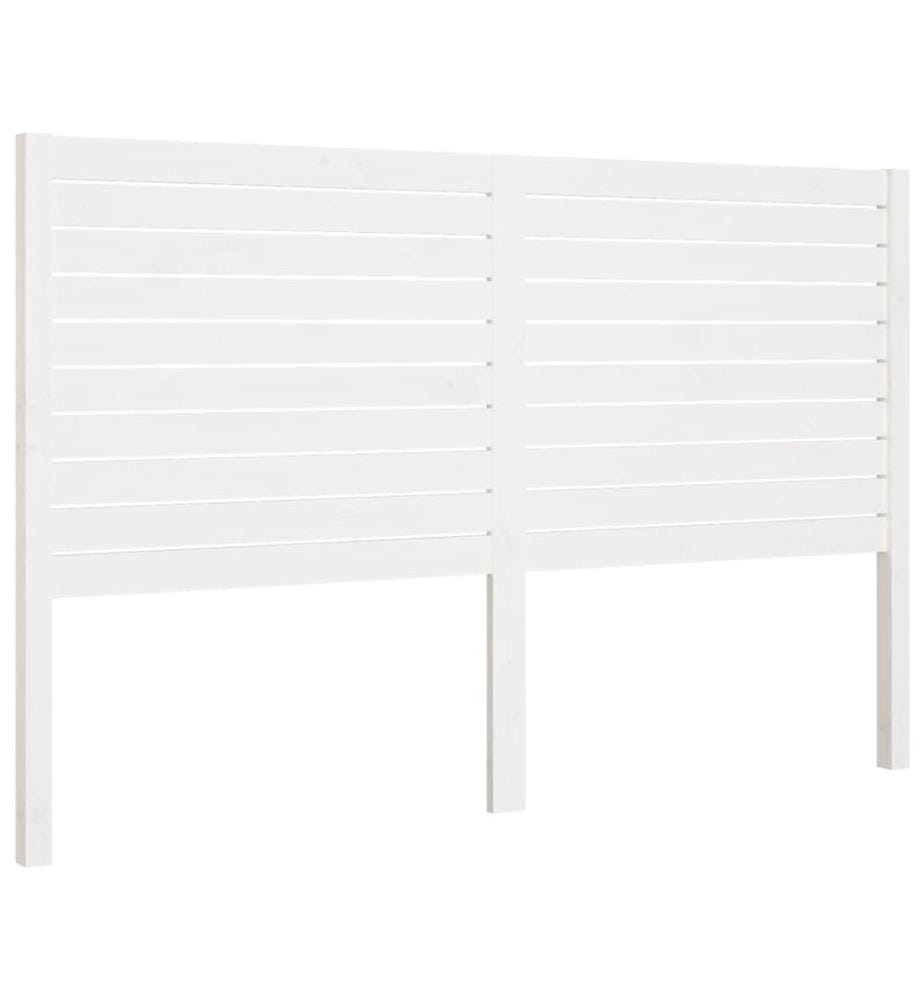 Tête de lit Blanc 186x4x100 cm Bois massif de pin