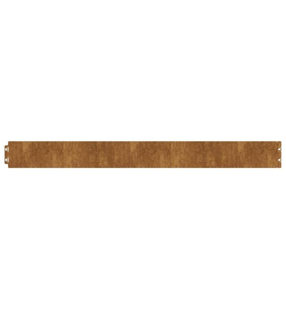 Bordures de pelouse 10 pcs 10x103 cm acier corten flexible