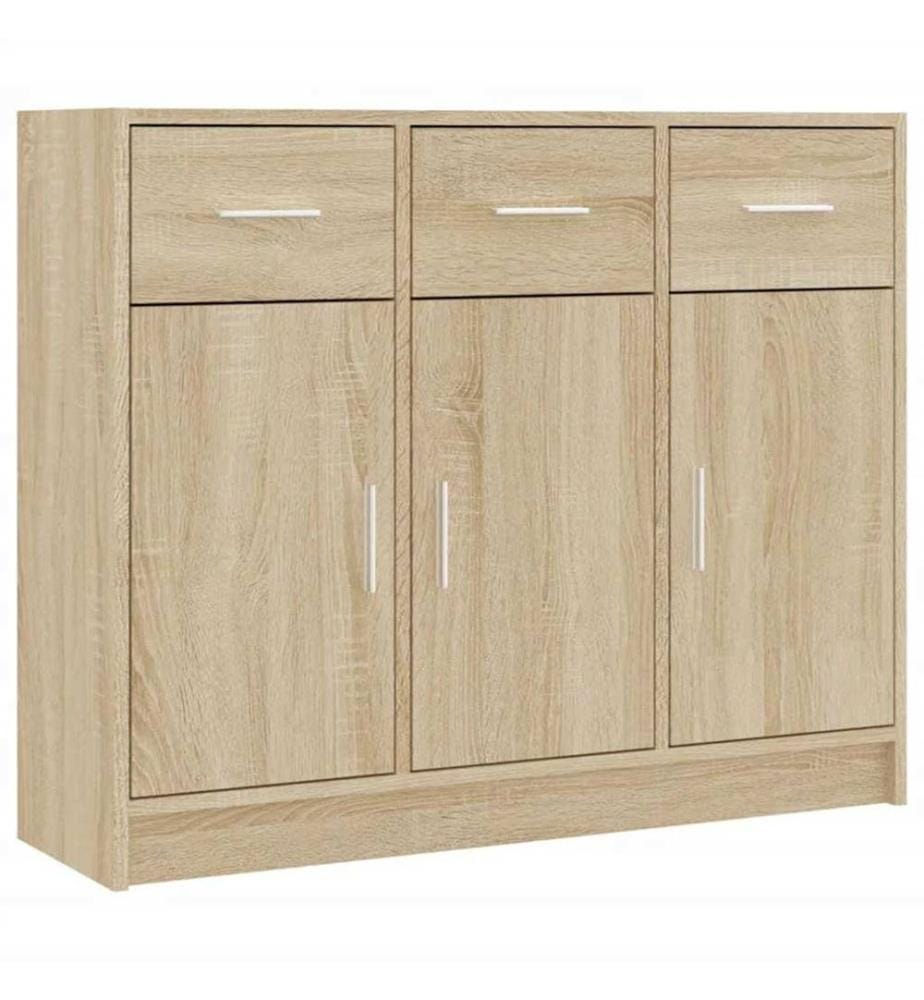 Sideboard Sonoma-Eiche 91x28x75 cm Holzwerkstoff