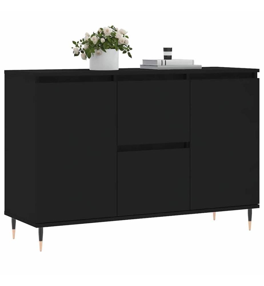 Sideboard Schwarz 101,5x35x70 cm Holzwerkstoff