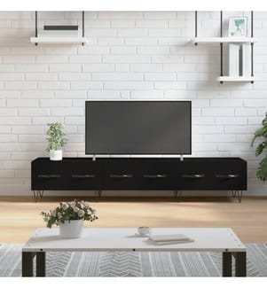 TV-Schrank Schwarz 150x36x30 cm Holzwerkstoff