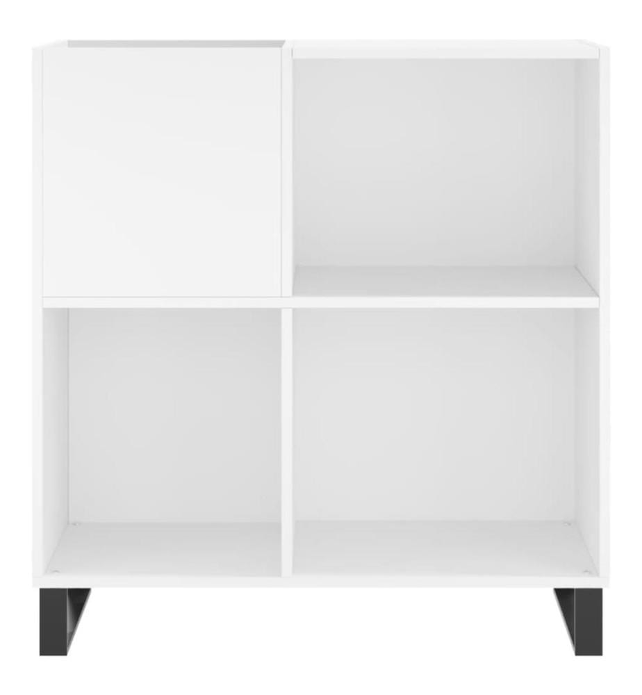 Plattenschrank Weiss 84,5x38x89 cm Holzwerkstoff