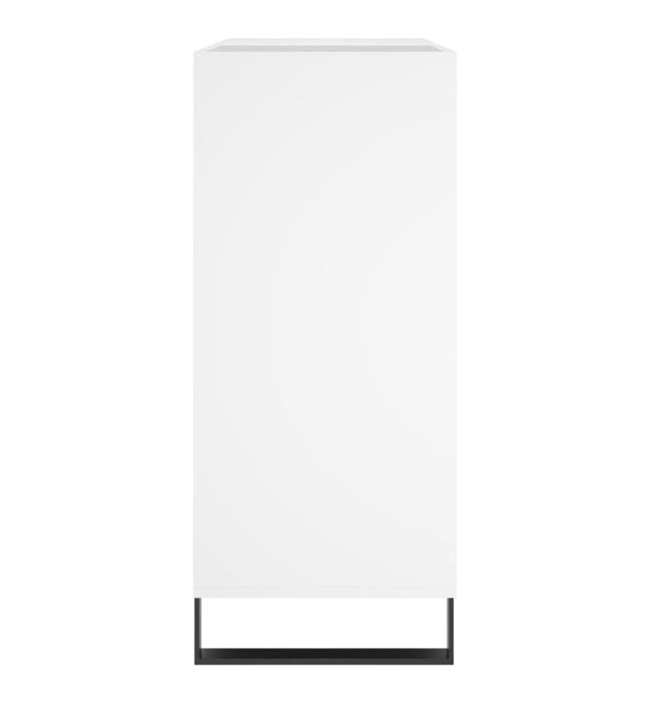 Plattenschrank Weiss 84,5x38x89 cm Holzwerkstoff