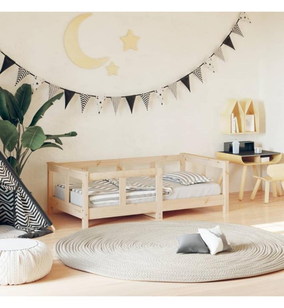 Cadre de lit pour enfant 70x140 cm bois de pin massif