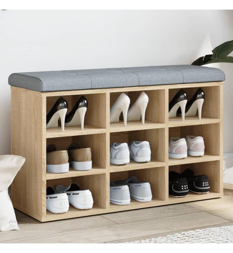 Schuhbank Sonoma-Eiche 82x32x50 cm Holzwerkstoff