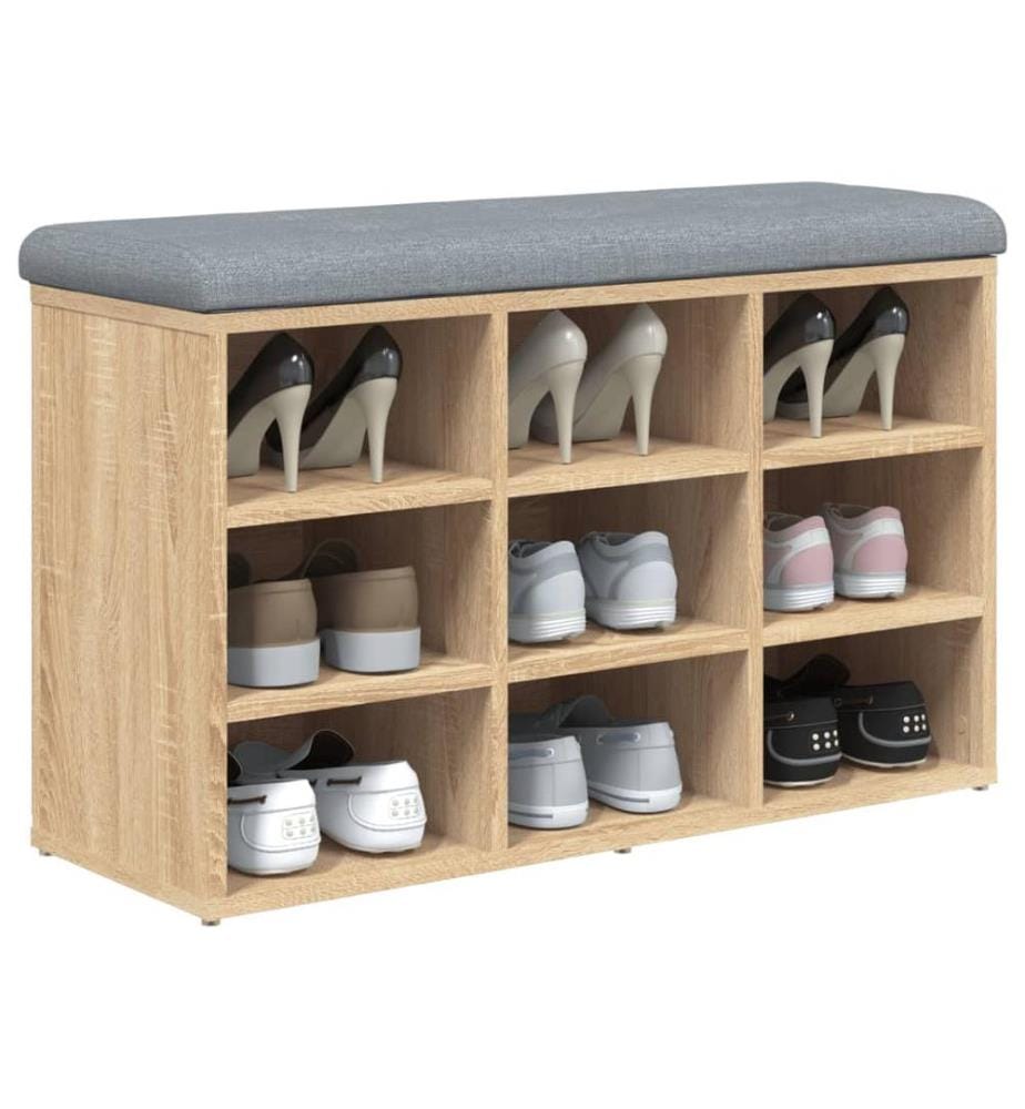 Schuhbank Sonoma-Eiche 82x32x50 cm Holzwerkstoff