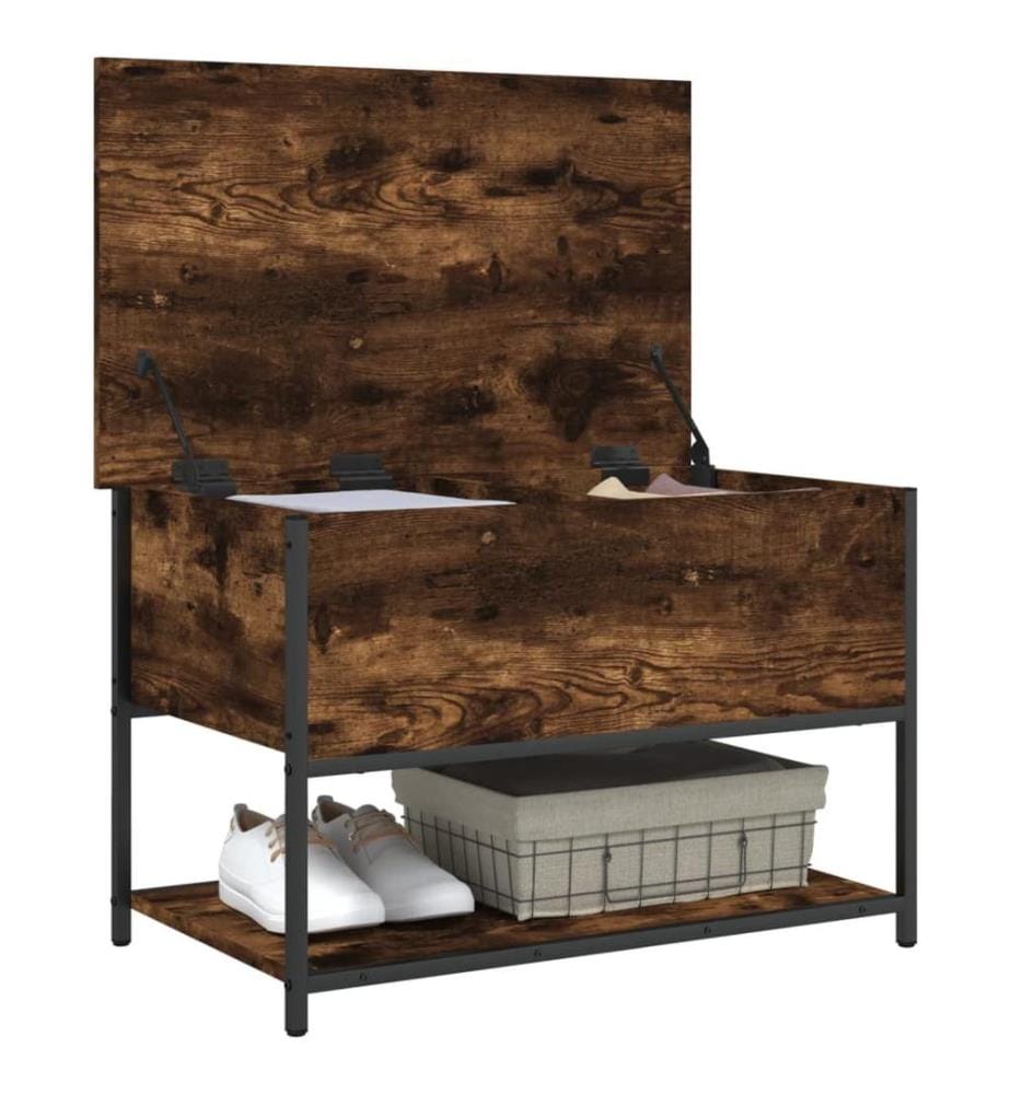 Sitzbank mit Stauraum Räuchereiche 70x42,5x47 cm Holzwerkstoff