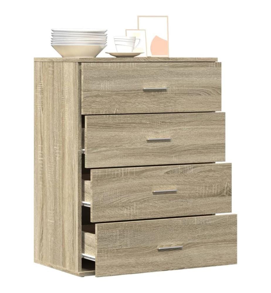 Sideboard Sonoma-Eiche 60x39x80 cm Holzwerkstoff