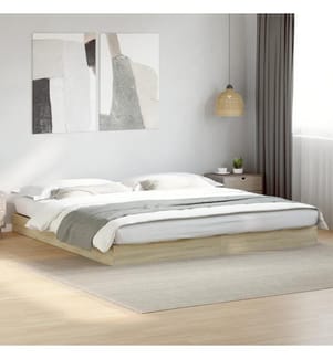 Bettgestell ohne Matratze Sonoma-Eiche 180x200 cm Holzwerkstoff