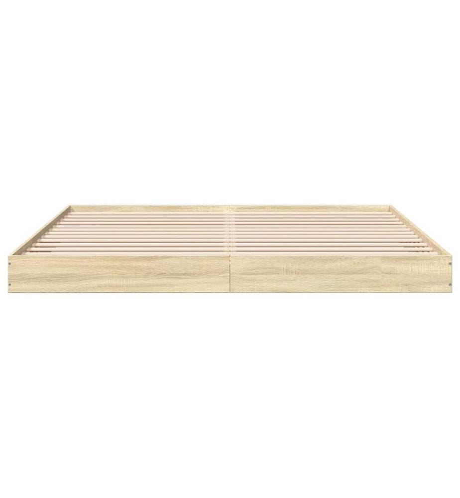 Bettgestell ohne Matratze Sonoma-Eiche 180x200 cm Holzwerkstoff