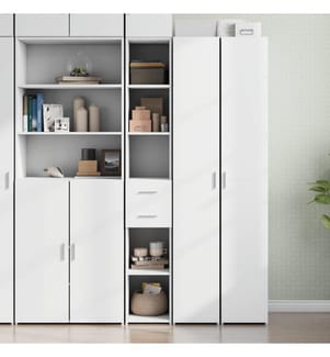 Highboard Weiss 30x42,5x185 cm Holzwerkstoff