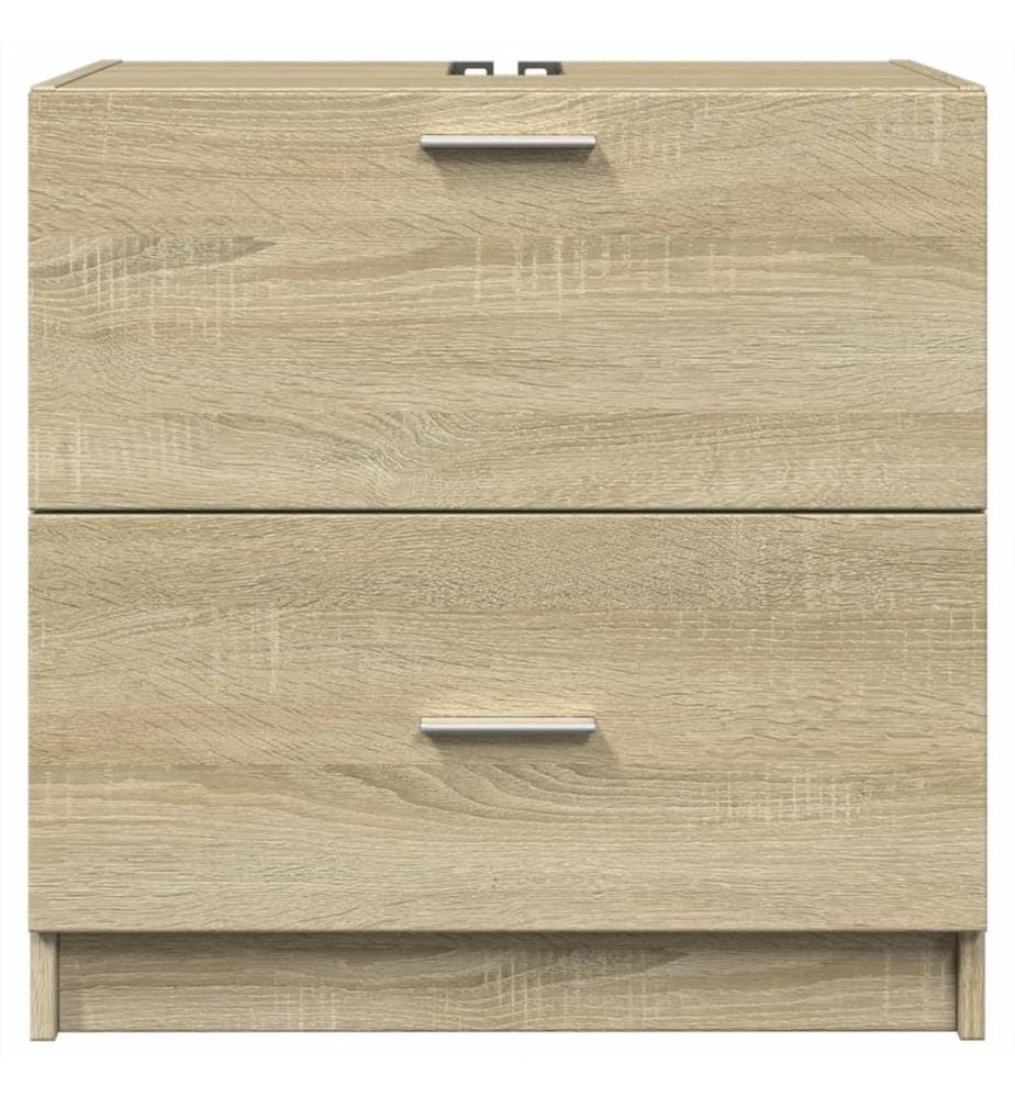 Waschbeckenunterschrank Sonoma-Eiche 59x37x59 cm Holzwerkstoff