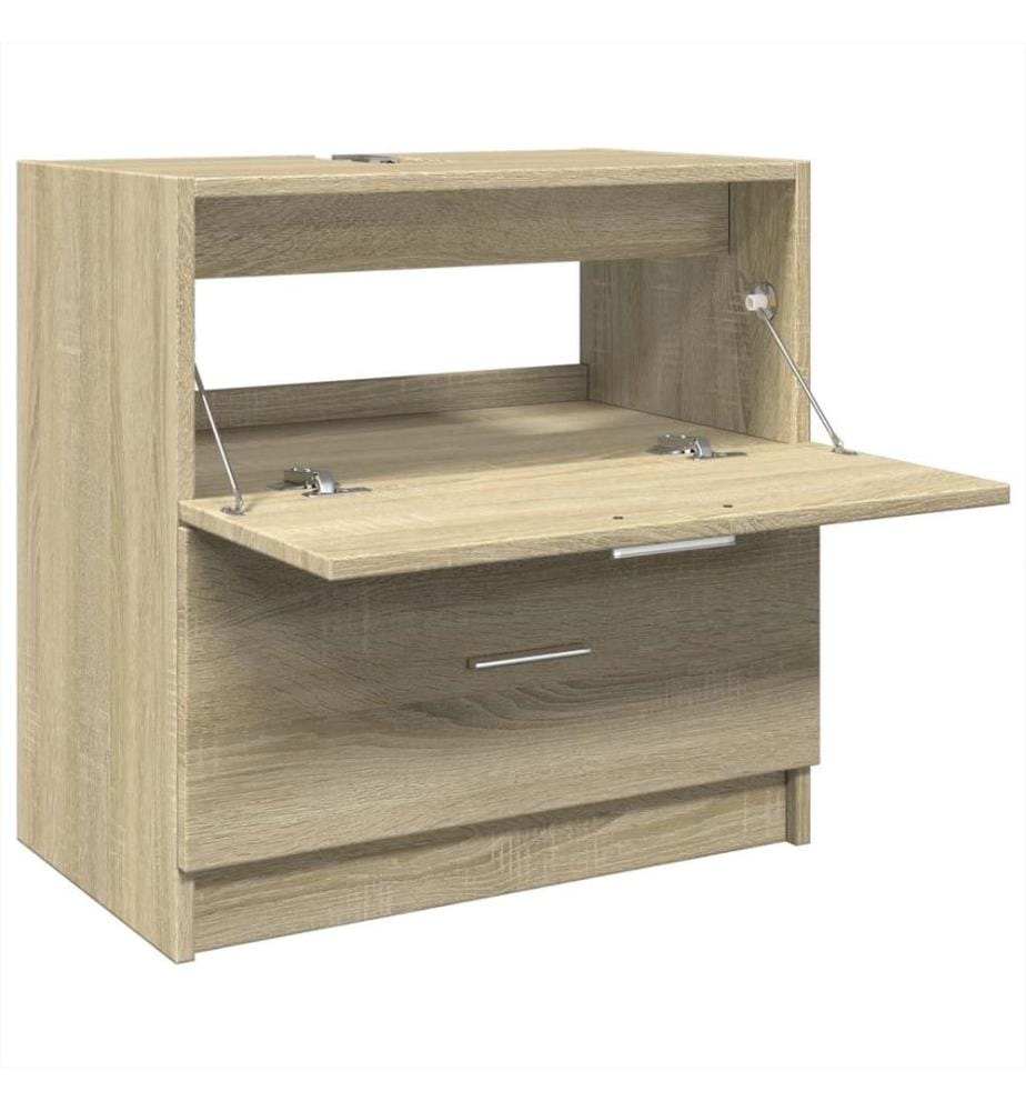 Waschbeckenunterschrank Sonoma-Eiche 59x37x59 cm Holzwerkstoff