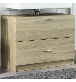 Armoire d'évier chêne sonoma 78x37x59 cm bois d'ingénierie