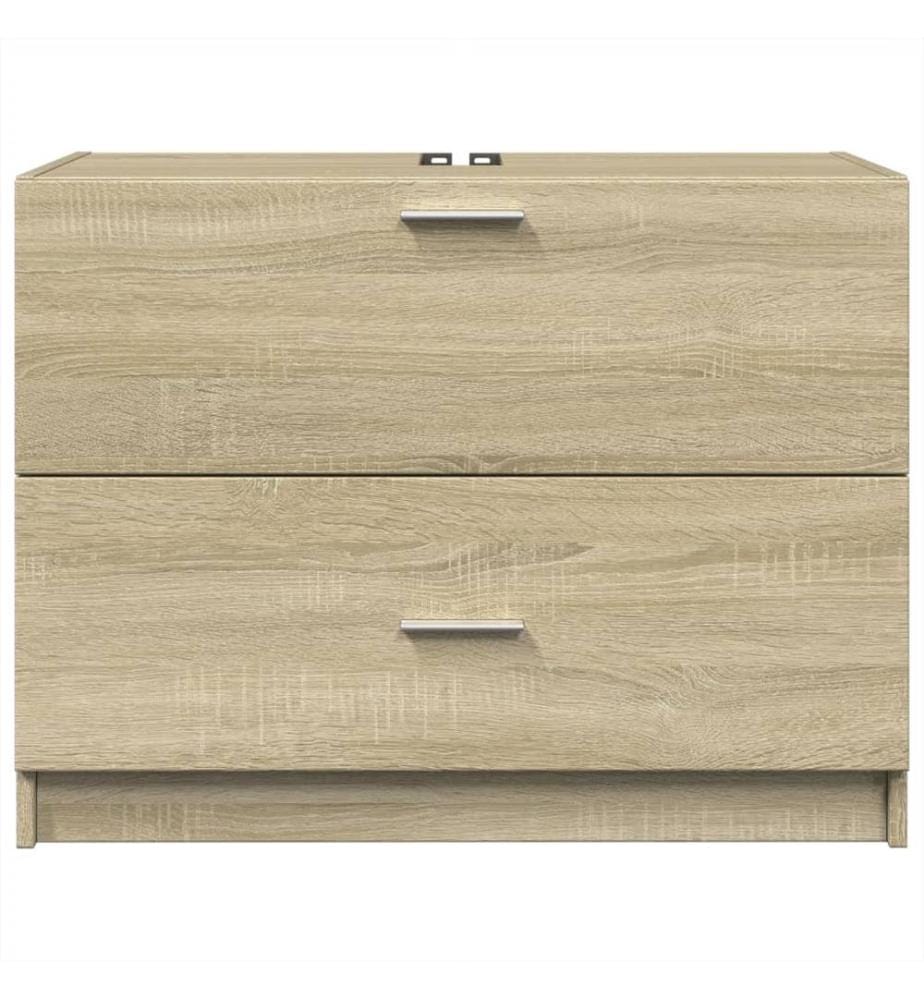 Waschbeckenunterschrank Sonoma-Eiche 78x37x59 cm Holzwerkstoff