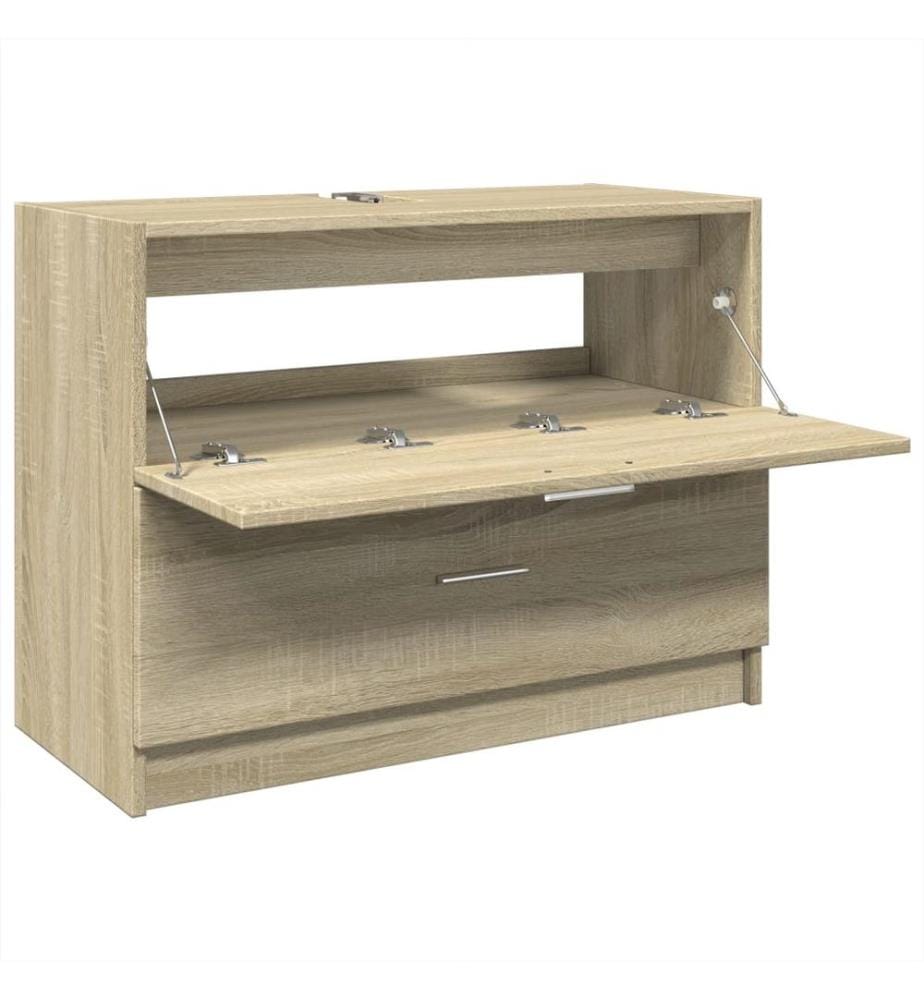 Waschbeckenunterschrank Sonoma-Eiche 78x37x59 cm Holzwerkstoff