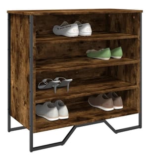 Schuhregal Räuchereiche 80x38x78 cm Holzwerkstoff