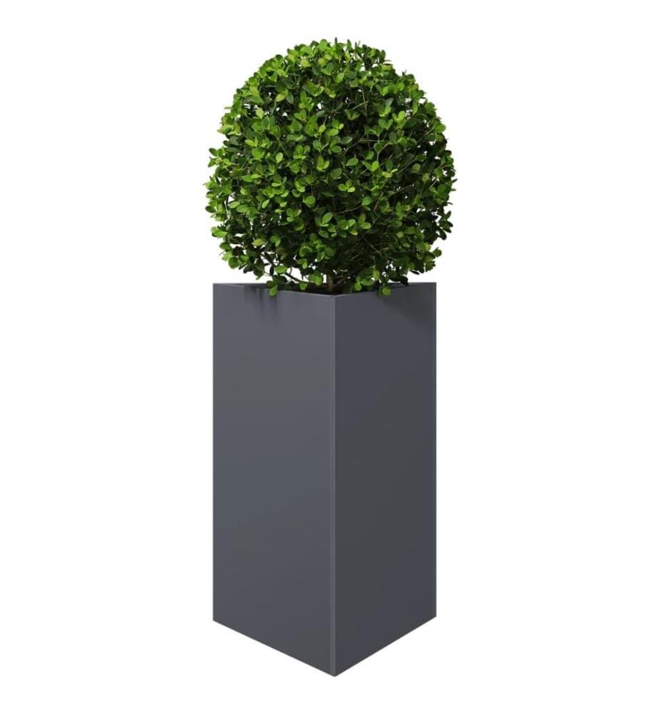 Jardinières 2 pcs anthracite triangulaire 50x43x75 cm acier