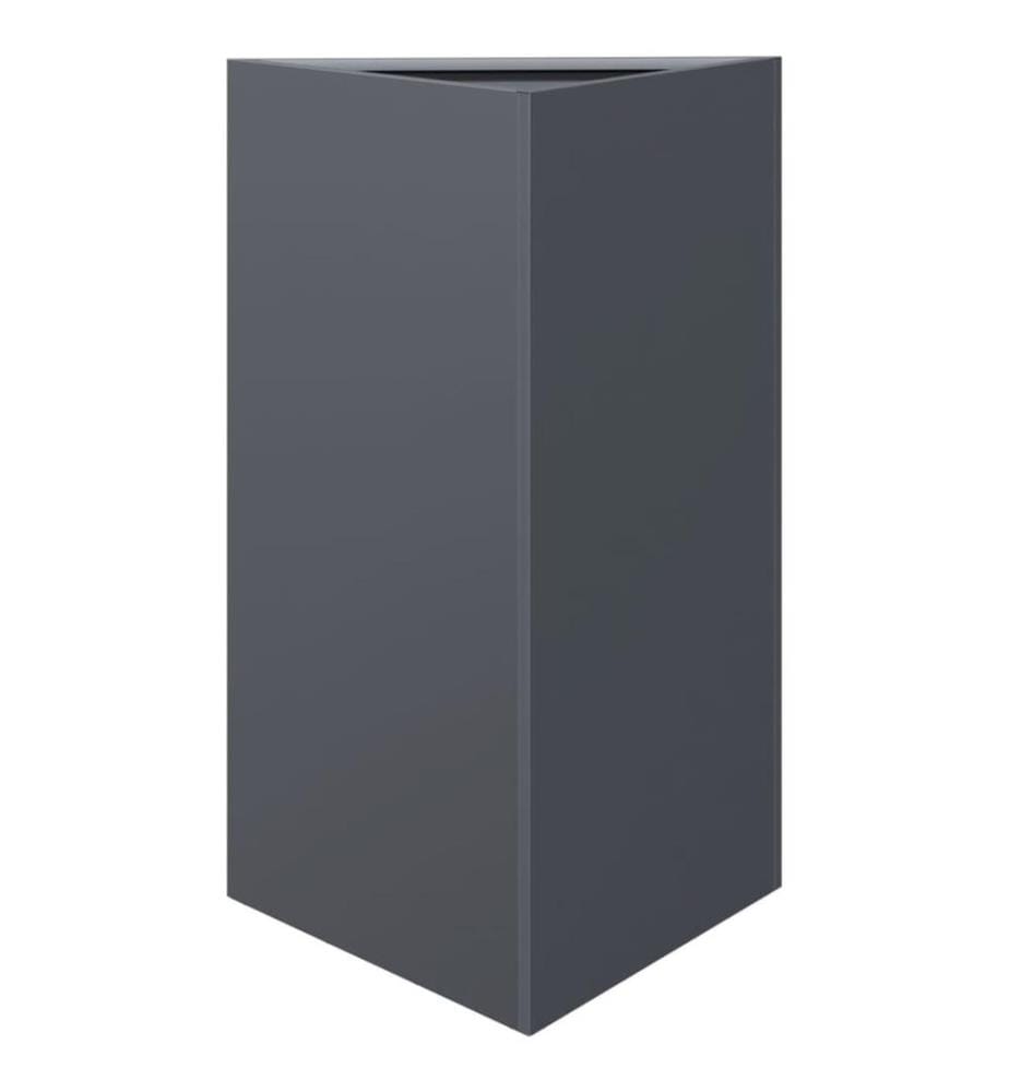 Jardinières 2 pcs anthracite triangulaire 50x43x75 cm acier