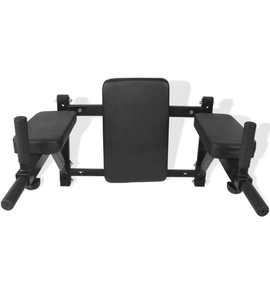 Fitness-Dipstation zur Wandmontage Schwarz