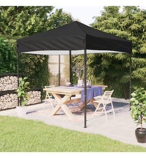 Partyzelt Faltbar Schwarz 2x2 m