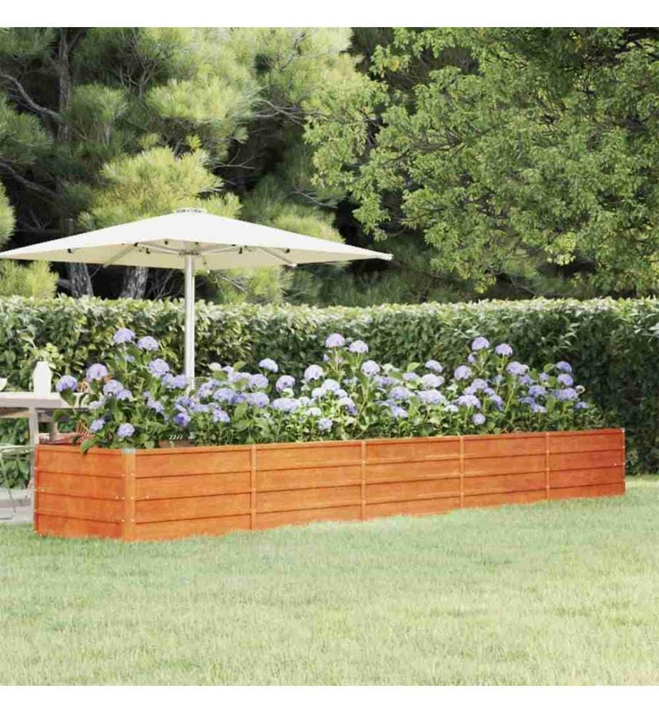 Hochbeet Rostig 400x80x45 cm Cortenstahl