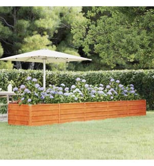 Hochbeet Rostig 400x80x45 cm Cortenstahl