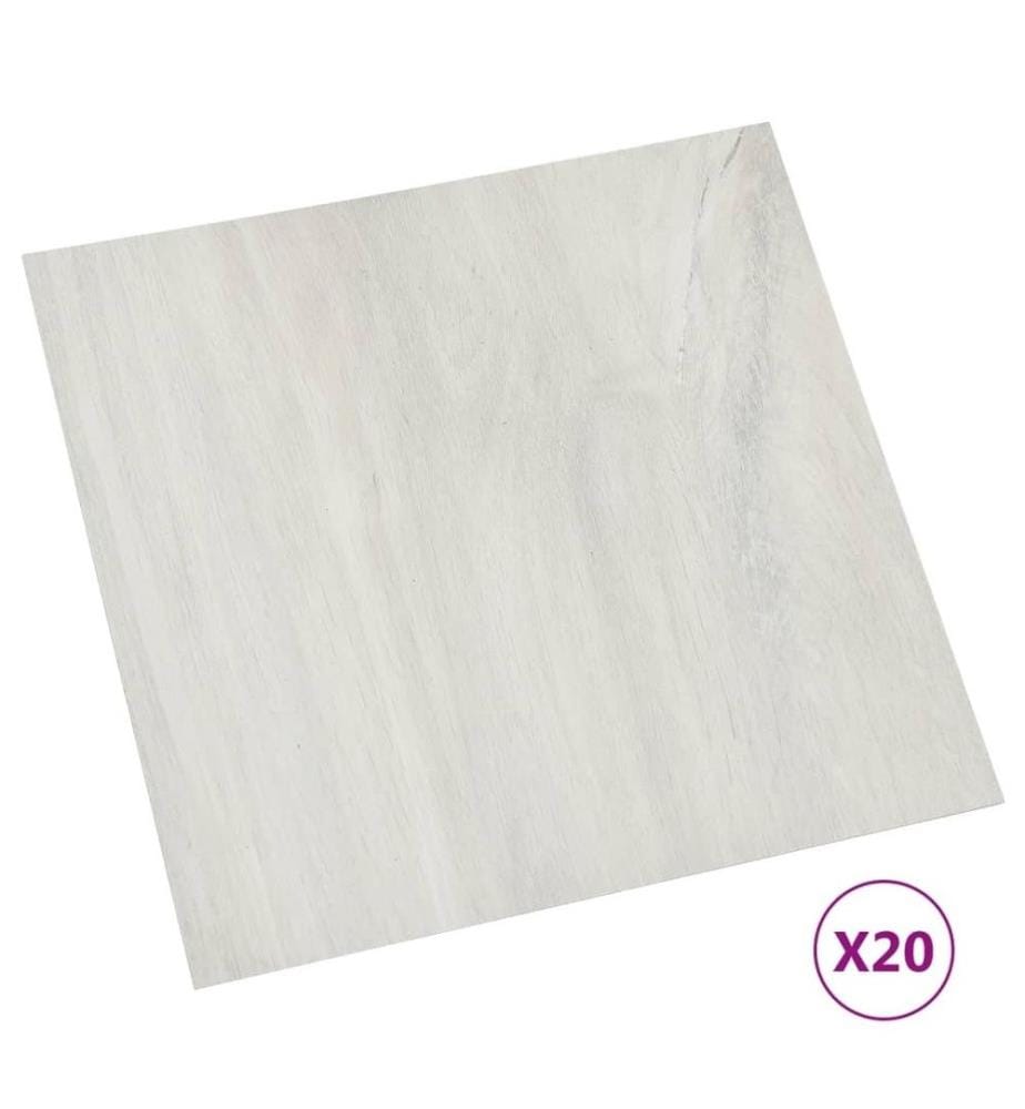 PVC-Fliesen Selbstklebend 20 Stk. 1,86 m² Creme