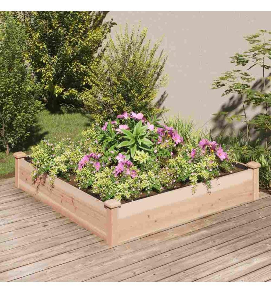 Hochbeet mit Einsatz 120x120x25 cm Massivholz Tanne