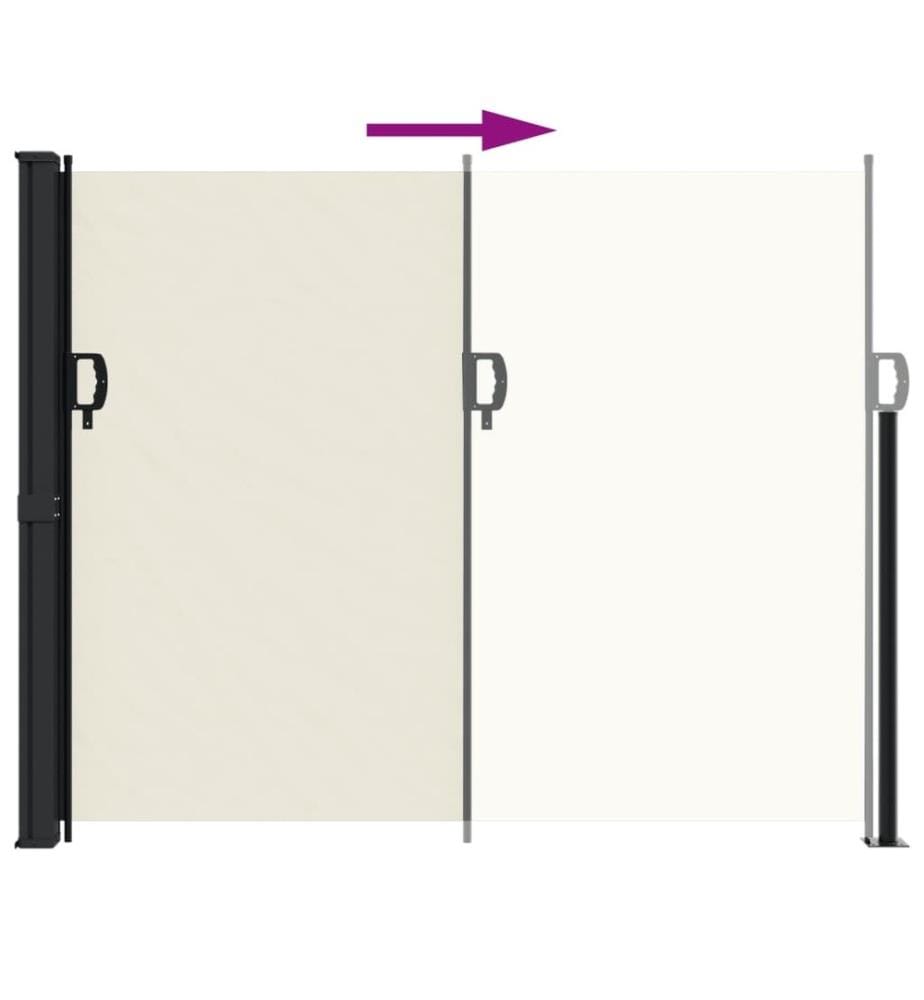 Auvent latéral rétractable crème 160x300 cm