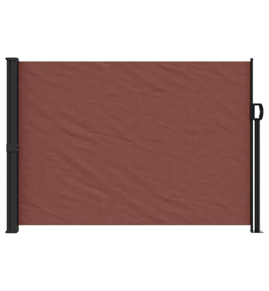 Auvent latéral rétractable marron 140x500 cm